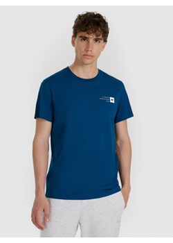 Męski t-shirt z nadrukiem 4F 4FWAW25TTSHM3131 - granatowy ze sklepu Sportstylestory.com w kategorii T-shirty męskie - zdjęcie 186503085