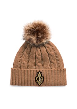 Czapka LAUREN RALPH LAUREN 454P04455002 Beżowy ze sklepu eobuwie.pl w kategorii Czapki zimowe damskie - zdjęcie 186504019