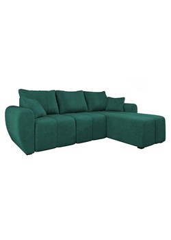 Zielony tapicerowany narożnik rozkładany B2-R96 - id: 53244 - marki Elior - 186506408 Zielony tapicerowany narożnik rozkładany B2-R96 ze sklepu Edinos.pl w kategorii Narożniki - zdjęcie 186506408