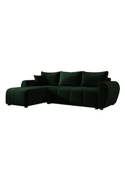 Ciemnozielony rozkładany narożnik L welurowy A8-N45 - id: 53259 - marki Elior - 186506478 Ciemnozielony rozkładany narożnik L welurowy A8-N45 ze sklepu Edinos.pl w kategorii Narożniki - zdjęcie 186506478