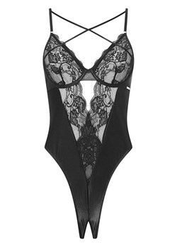 Esotiq otwarte body damskie Womyn 44123-99X, Kolor czarny, Rozmiar L/XL, Esotiq ze sklepu Intymna w kategorii Komplety bielizny damskiej - zdjęcie 186506599