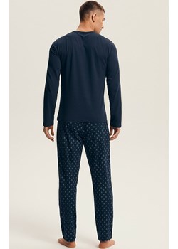 Henderson długa piżama męska Lush 43478-59X, Kolor granatowy-wzór, Rozmiar 2XL, Henderson ze sklepu Intymna w kategorii Piżamy męskie - zdjęcie 186506776