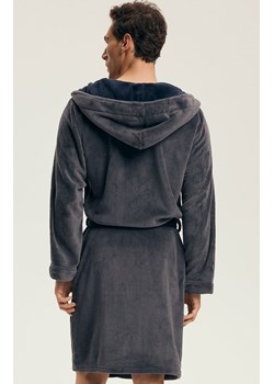 Henderson szlafrok męski z kapturem Natch 43377-90X, Kolor szary, Rozmiar 2XL, Henderson ze sklepu Intymna w kategorii Szlafroki męskie - zdjęcie 186506798