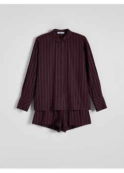 Reserved - Dwuczęściowa piżama - bordowy ze sklepu Reserved w kategorii Piżamy damskie - zdjęcie 186508255