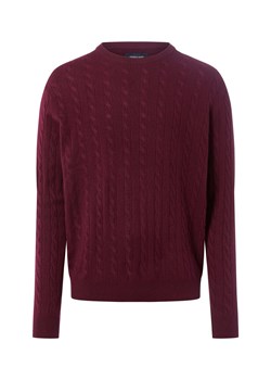 Andrew James Sweter z dodatkiem kaszmiru Mężczyźni Wełna bordowy jednolity ze sklepu vangraaf w kategorii Swetry męskie - zdjęcie 186508295