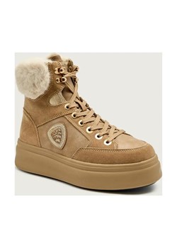BLAUER Ocieplane botki na platformie EMERY01 |shearling | z dodatkiem skóry ze sklepu Gomez Fashion Store w kategorii Botki - zdjęcie 186508479
