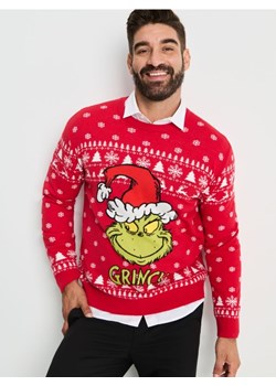 Sinsay - Sweter ze świątecznym motywem Grinch - czerwony ze sklepu Sinsay w kategorii Swetry męskie - zdjęcie 186511128