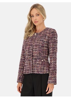 Elegancka fioletowa marynarka tweedowa L’AF Parisa ze sklepu Eye For Fashion w kategorii Marynarki damskie - zdjęcie 186516695