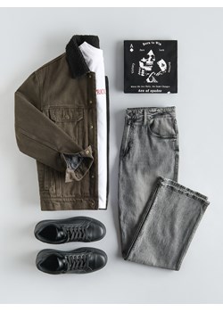 Reserved - Jeansy bootcut z efektem sprania - jasnoszary ze sklepu Reserved w kategorii Jeansy męskie - zdjęcie 186516918