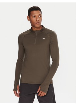 Reebok Koszulka techniczna RK25177CCM Khaki Regular Fit ze sklepu MODIVO w kategorii T-shirty męskie - zdjęcie 186521417