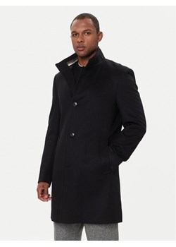 BOSS Płaszcz wełniany H-Hyde 50551078 Czarny Slim Fit ze sklepu MODIVO w kategorii Płaszcze męskie - zdjęcie 186521556