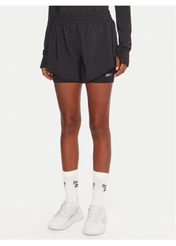 Reebok Szorty sportowe RK25186CCW Czarny Slim Fit ze sklepu MODIVO w kategorii Szorty - zdjęcie 186521588