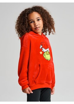 Sinsay - Bluza hoodie z motywem świątecznym Grinch - czerwony ze sklepu Sinsay w kategorii Bluzy dziewczęce - zdjęcie 186524359