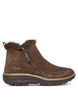 Botki Skechers Easy Going 167862/CHOC Brązowy ze sklepu eobuwie.pl w kategorii Botki - zdjęcie 186524889