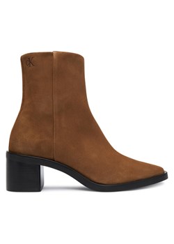Botki Calvin Klein HW0HW02592 Brązowy ze sklepu eobuwie.pl w kategorii Botki - zdjęcie 186524908