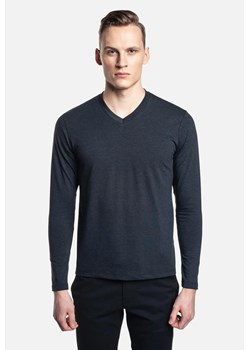 BLUZA CERDA Z DEKOLTEM TYPU SEREK CZERŃ ze sklepu Recman w kategorii Bluzy męskie - zdjęcie 186527976
