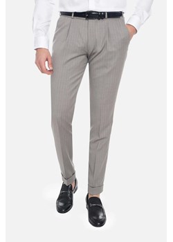 SPODNIE BENWIN Z MANKIETEM BEŻ - id: 10116663 - marki Recman - 186529668 SPODNIE BENWIN Z MANKIETEM BEŻ ze sklepu Recman w kategorii Spodnie męskie - zdjęcie 186529668