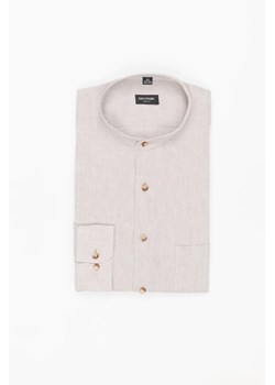 KOSZULA FORMENTO 3241T DŁUGI RĘKAW SLIM FIT BEŻOWA Z LNEM ze sklepu Recman w kategorii Koszule męskie - zdjęcie 186531068