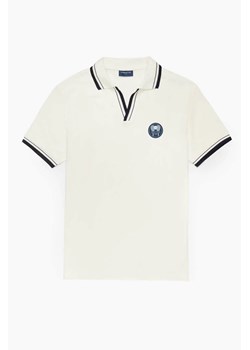 KOSZULKA POLO TENNIS CLUB 014 ECRU Z BAWEŁNY TYPU PIKA ze sklepu Recman w kategorii T-shirty męskie - zdjęcie 186531455