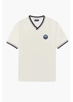 T SHIRT TENNIS CLUB 015 ECRU Z BAWEŁNY TYPU PIKA ze sklepu Recman w kategorii T-shirty męskie - zdjęcie 186531459