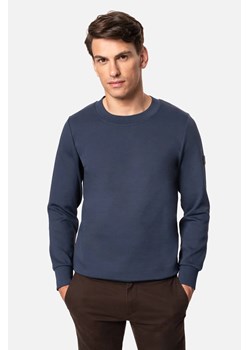 BLUZA DELFOR Z OKRĄGŁYM DEKOLTEM NIEBIESKA Z BAWEŁNY ze sklepu Recman w kategorii Bluzy męskie - zdjęcie 186532177