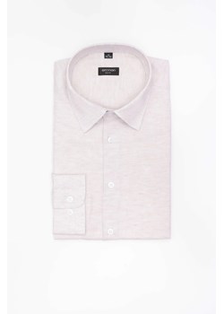 KOSZULA FORMENTO 3286D DŁUGI RĘKAW SLIM FIT BEŻOWA Z BAWEŁNĄ ze sklepu Recman w kategorii Koszule męskie - zdjęcie 186532349