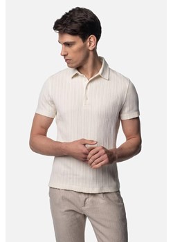 KOSZULKA POLO ANTRIA ECRU Z BAWEŁNY ze sklepu Recman w kategorii T-shirty męskie - zdjęcie 186532448