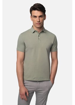 KOSZULKA POLO LIERMO ZIELONA 0001 Z BAWEŁNY TYPU JERSEY ze sklepu Recman w kategorii T-shirty męskie - zdjęcie 186532479