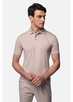 KOSZULKA POLO BLANES1 BEŻOWA Z BAWEŁNY ze sklepu Recman w kategorii T-shirty męskie - zdjęcie 186532497