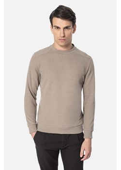 BLUZA PORTONE Z OKRĄGŁYM DEKOLTEM BEŻOWA Z BAWEŁNĄ ze sklepu Recman w kategorii Bluzy męskie - zdjęcie 186532726
