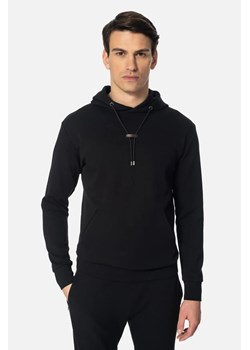 BLUZA HONDO Z OKRĄGŁYM DEKOLTEM CZARNA Z BAWEŁNY TYPU JERSEY ze sklepu Recman w kategorii Bluzy męskie - zdjęcie 186532756