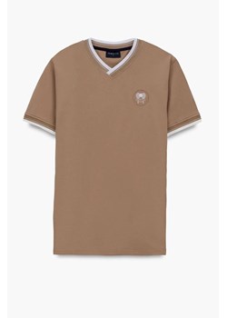 T SHIRT TENNIS CLUB 115 BEŻOWY Z BAWEŁNY TYPU PIKA ze sklepu Recman w kategorii T-shirty męskie - zdjęcie 186533227