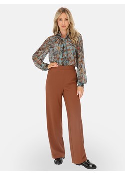Brązowe spodnie damskie wide-leg L’AF Lorin ze sklepu Eye For Fashion w kategorii Spodnie damskie - zdjęcie 186534017