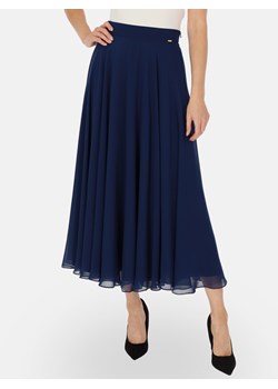 Granatowa zwiewna rozkloszowana spódnica maxi L'AF Bettina ze sklepu Eye For Fashion w kategorii Spódnice - zdjęcie 186534018
