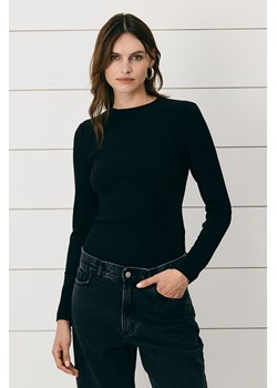 LONGSLEEVE DAMSKI RIB BLACK ze sklepu Jemiol w kategorii Bluzki damskie - zdjęcie 186535895