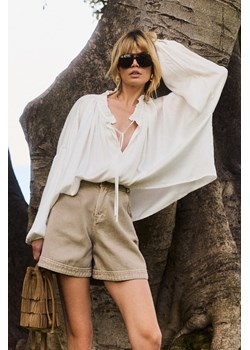 BLUZKA DAMSKA AVA OVERSIZE WHITE ze sklepu Jemiol w kategorii Bluzki damskie - zdjęcie 186537598
