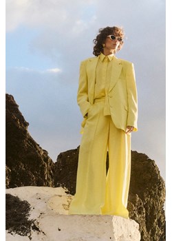 MARYNARKA DAMSKA DEMI LIGHT YELLOW ze sklepu Jemiol w kategorii Marynarki damskie - zdjęcie 186537649