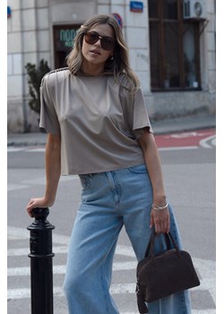 T-SHIRT DAMSKI NOAH NEW TAUPE ze sklepu Jemiol w kategorii Bluzki damskie - zdjęcie 186538196