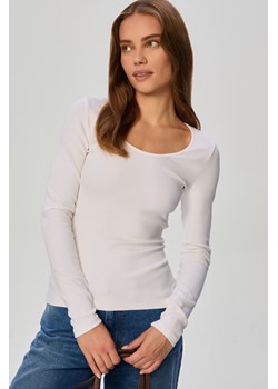 BLUZKA LONGSLEEVE RIB WHITE ze sklepu Jemiol w kategorii Bluzki damskie - zdjęcie 186538676