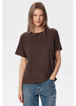 T-SHIRT DAMSKI CLASSIC CHOCO MELANGE ze sklepu Jemiol w kategorii Bluzki damskie - zdjęcie 186539049
