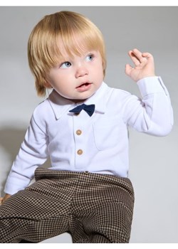 Sinsay - Bawełniane body z muszką - biały ze sklepu Sinsay w kategorii Body niemowlęce - zdjęcie 186540058