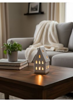 Sinsay - Świecznik świąteczny w kształcie domku - biały ze sklepu Sinsay w kategorii Świeczniki - zdjęcie 186540068