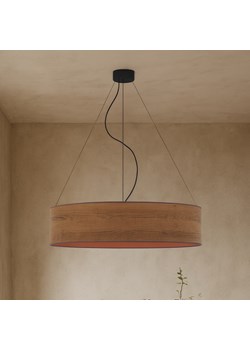 Duża lampa wisząca 80 cm do salonu PORTO ECO fi - 80 cm - kolor kasztanowy ze sklepu Lysne w kategorii Lampy wiszące - zdjęcie 186540116