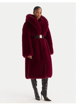 YES LONDON Futro ECO/035 Bordowy Regular Fit ze sklepu MODIVO w kategorii Futra damskie - zdjęcie 186541366