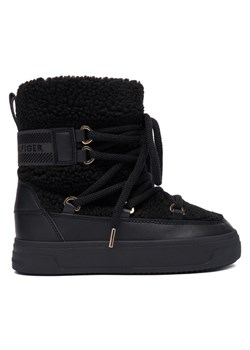 Tommy Hilfiger Śniegowce Faux Shearling Snowboot FW0FW08788 Czarny ze sklepu MODIVO w kategorii Śniegowce damskie - zdjęcie 186541447