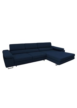 Granatowy narożnik rozkładany z funkcją spania N7-T08 - id: 53276 - marki Elior - 186543306 Granatowy narożnik rozkładany z funkcją spania N7-T08 ze sklepu Edinos.pl w kategorii Narożniki - zdjęcie 186543306