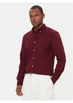 Tommy Hilfiger Koszula MW0MW37550 Bordowy Regular Fit ze sklepu MODIVO w kategorii Koszule męskie - zdjęcie 186544217