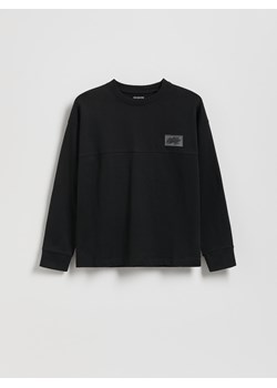Reserved - Bawełniany longsleeve - czarny ze sklepu Reserved w kategorii T-shirty chłopięce - zdjęcie 186544797