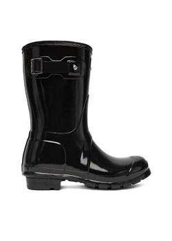 Kalosze Hunter Original Gloss Short WFS1000RGL Czarny ze sklepu eobuwie.pl w kategorii Kalosze damskie - zdjęcie 186548317