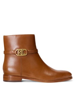 Botki Lauren Ralph Lauren 802912273002 Brązowy ze sklepu eobuwie.pl w kategorii Botki - zdjęcie 186550175